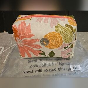 Spartina 449 Honey Horn Floral Canvas Cosmetic Bag